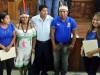 El Gobernador reelecto Luis Adolfo Flores Roberts junto a legisladores indígenas del Departamento elegidos por sus comunidades. | Foto GADP