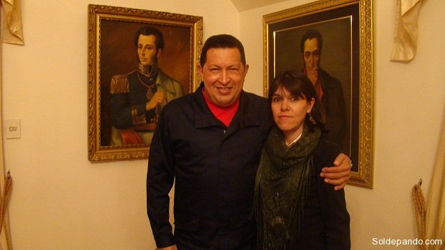 Hugo Chavez con Silvia Antelo