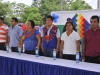 El gobernador Luis Flores llegó a la comunidad Londres, en el municipio de Filadelfia (provincia Manuripi), donde se inauguró la red ampliada de distribución eléctrica de media y baja tensión para dar luz permanente a 35 familias. | Foto Prensa GADP