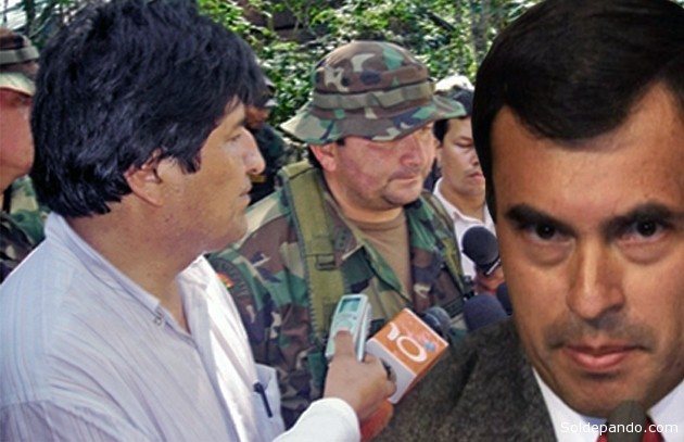 A fines de marzo del 2009, Quintana "promocionó" públicamente a Ormachea poniéndolo junto a Evo Morales para informar sobre los detalles del operativo anti-droga como una muestra de "soberanía" ante la DEA. Ormachea era hasta entonces un desconocido capitán con malos antecedentes. | Fotomontaje Sol de Pando